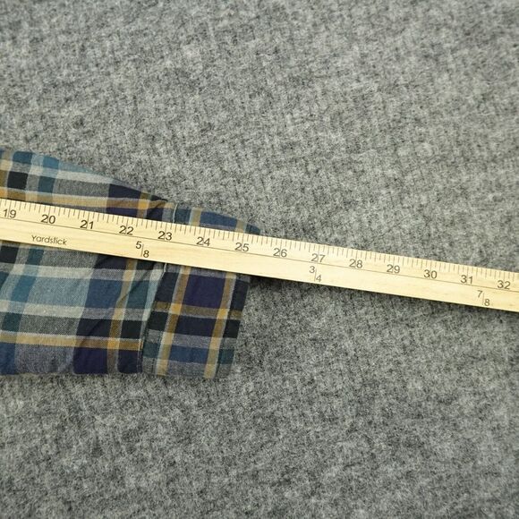 Carbon 2 Cobalt Jacket Mens Medium Blue Plaid Sherpa Lined Flannel Shacket Adult - Picture 12 of 12